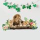 thumbnail image 3 of 1 juego de pegatinas de pared de león, coloridas familias de leones, cachorros, plantas tropicales, flores, pegatinas de pared, animales de safari en la jungla, 3 of 8