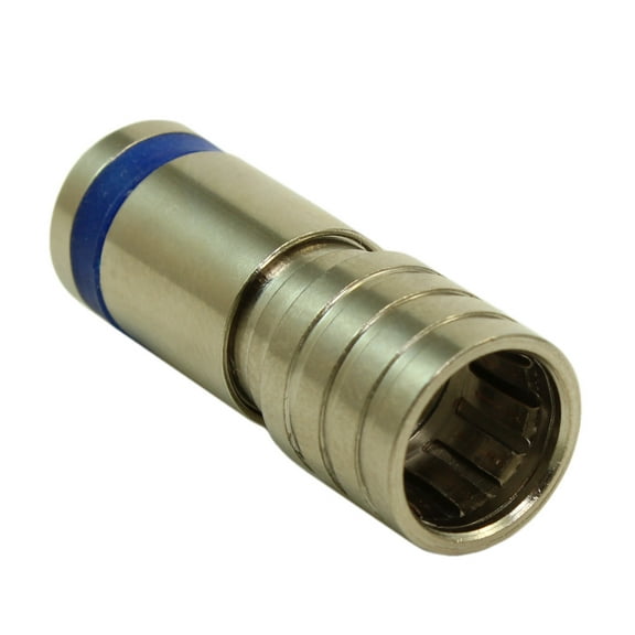 Compression Connector RG6 Coax to F-type Male Push-Type