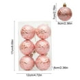 thumbnail image 3 of RBCKVXZ Vintage Christmas Balls Ornaments, 2.36"/60mm 6 PCS Christmas Tree Balls Pandent Shatterproof Christmas Decorations for Xmas Tree Holiday Party Wreath Home Decor, 3 of 6