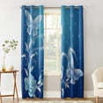 thumbnail image 3 of Flower Butterfly BlueCurtains for Kids Children Boys Room Living Room Window Drapes Curtain Window Treatments, 3 of 5