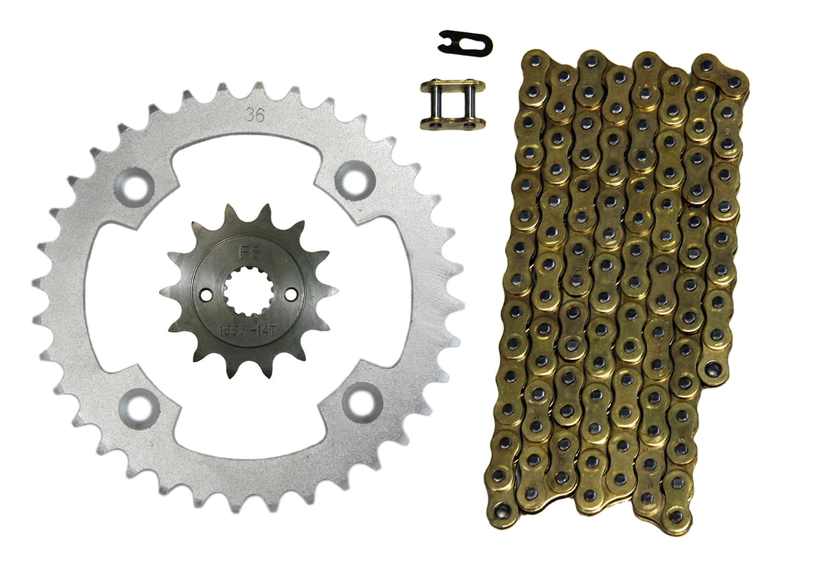 Caltric compatible with Drive Chain and Sprockets Kit Suzuki LT-R450 Quadracer 450 2X4 2006-2009 