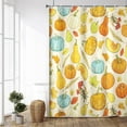 thumbnail image 2 of 72x72 Inch Fall Thanksgiving Extra Long Shower Curtain Autumn Harvest Farmhouse Bath Curtain Thanksgiving Themed Fabric Shower Curtains for Kids Bathroom Decor Waterproof with Hooks, 2 of 6