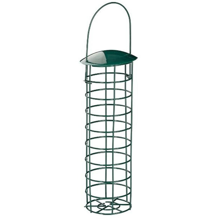 Tit ball holder - feeding pillar for birds to hang up stainless steel grid  
