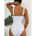 thumbnail image 6 of Ersazi Swimsuit for Women 2024 Solid Color Swimwear High Waist Swimwear In Clearance White M, 6 of 6
