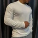 thumbnail image 5 of Camiseta holgada unicolor para hombre, ropa para correr, gimnasio, con citas coreanas, otoño, original, poliéster, oferta, 5 of 5