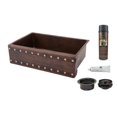 thumbnail image 1 of Premier Copper Products KSP3-KASDB30229BS 30 in. Hammered Copper Kitchen Apron Sink with Drain - Barrel Strap, 1 of 4