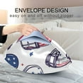 thumbnail image 4 of Yayeee Pillowcase Standard Size Set of 2 Satin Wrinkle Resistant Pillow Case, Cartoon American Football Helmets, 4 of 8
