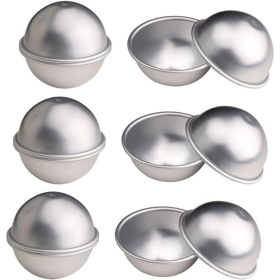 12 Pcs DIY Metal Bath Bomb Molds, Set of 6
