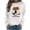 White, variant on Cute Spooky Biscuits Graphic Sweatshirt Women Black Cat Ghost Dough Print Crew Neck Long Sleeve Pullover Oversized Fleece Lined Fall Top for Halloween Party Casual Outfits