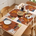 thumbnail image 5 of Western Cowboys Placemats Set of 6 Vintage Boho Abstract Cactus Orange Place Mats Indoor Wipeable Table Mats Washable Cloth Dining Table Placemats for Kitchen Holiday Party Home Decor 13x19 Inch, 5 of 9