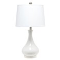 thumbnail image 1 of Lalia Home LHT-4005-WH Droplet Table Lamp with Fabric Shade, White, 1 of 6