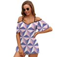 thumbnail image 2 of T-Shirt à Manches Courtes Col Rond Imprimé Terre pour Femmes Streetwear Motif Terre Moderne, 2 of 4