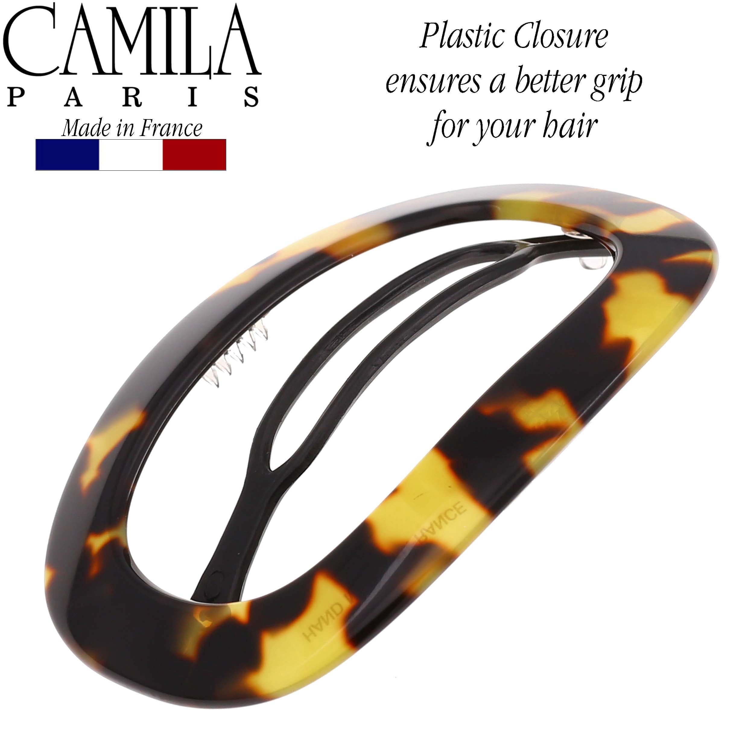 Camila Paris CP2793 French Hair Barrette Clip for Women, Handmade, Tokyo, Slide-in Metal-Free Closure, Strong Hold Grip Hair Clips for Girls, No Slip Durable Styling Hair Accessories, Made in France