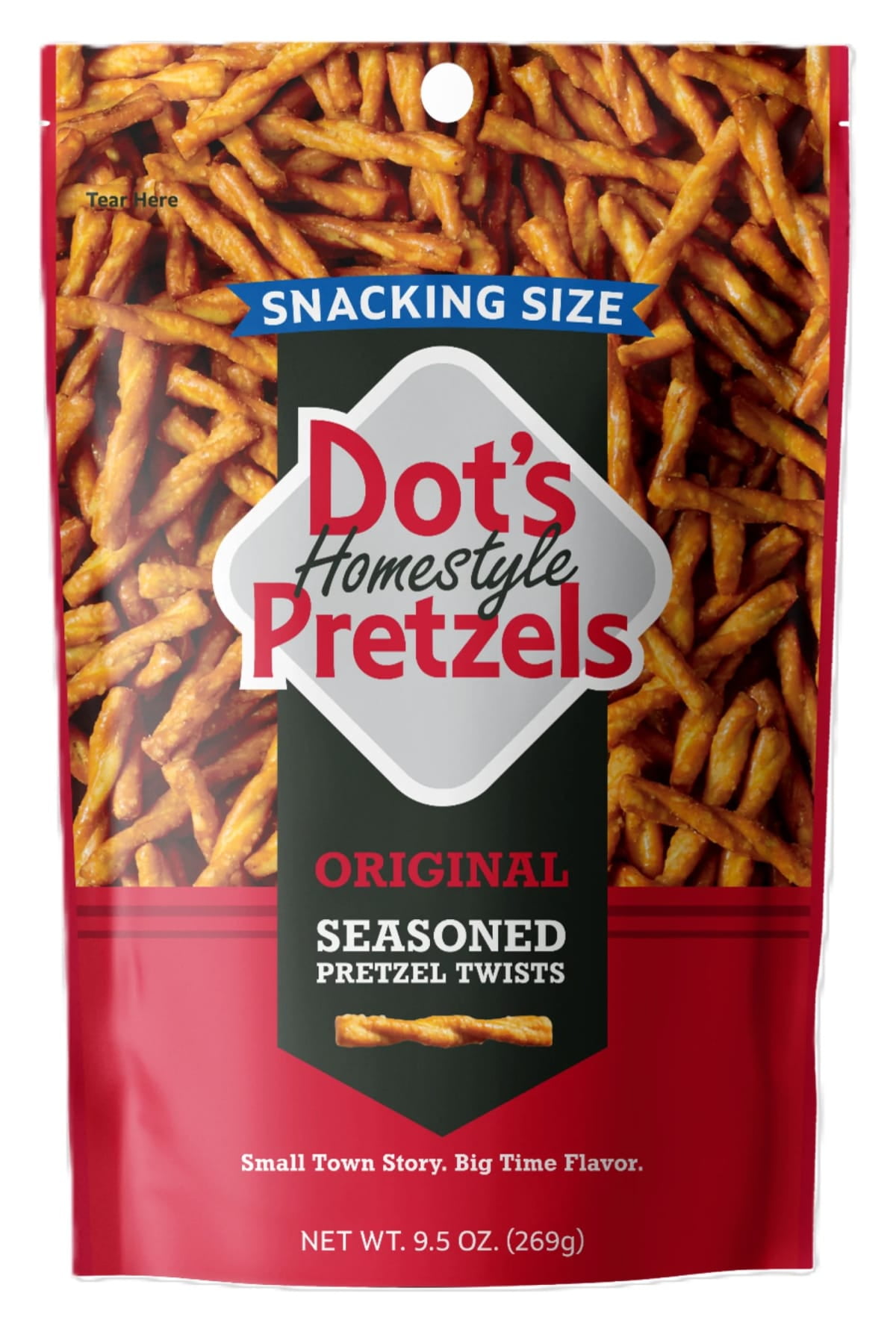 (2 pack) Dot's Pretzels, Original Seasoned Pretzel Twists, 9.5 oz bag