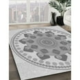 thumbnail image 2 of Ahgly Company Indoor Square Patterned Battleship Gray Area Rugs, 7' Square, 2 of 6