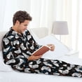 thumbnail image 6 of Lsque Game Pattern Long Sleeve Pajama Set for Men - Soft 2-Piece Sleepwear and Loungewear Set with Pockets, Comfy Nightwear-Small, 6 of 7