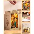 thumbnail image 4 of Kit de rincón para libros en miniatura con forma de casa de muñecas, Rowood, con funda antipolvo, 4 of 9