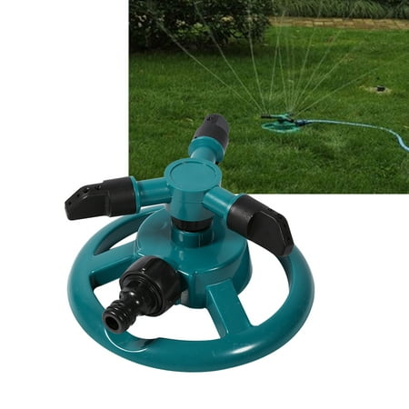 360° Fully Circle Rotating Watering Sprinkler Irrigation System 3 Nozzle Pipe Hose for Garden ,Rotating Water Sprinkler, Rotating Irrigation
