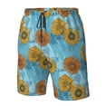 thumbnail image 5 of Kdxio Sunflowers Pattern Mens Casual Shorts - Drawstring Summer Beach Sports Shorts for Men, 5 of 9