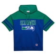 thumbnail image 2 of Men's Mitchell & Ness Royal Seattle Seahawks  Off Field Vintage Logo Short Sleeve Pullover Hoodie, 2 of 4