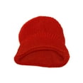thumbnail image 2 of TopHeadwear GI Ribbed Waffle Beanie w/ Visor - Red, 2 of 2