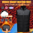 thumbnail image 6 of Plus Size Heated Jackets for Men Unisex Casual Patchwork Zipper Double Control 15 Areas Heat Heating Vest USB Charging Vest, 6 of 6