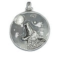 thumbnail image 1 of Sterling Silver 16" .8mm Box Chain Coyote Wolf Howling At The Full Moon Pendant Necklace, 1 of 2