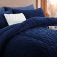 thumbnail image 5 of Aisbo Sherpa Winter Comforter, Reversible Flannel Blanket, 3D Jacquard Design, Warm & Cozy, Full Size, 5 of 6