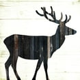thumbnail image 3 of Grey, Jace 20x20 Black Modern Framed Museum Art Print Titled - Wood On Wood Deer, 3 of 5