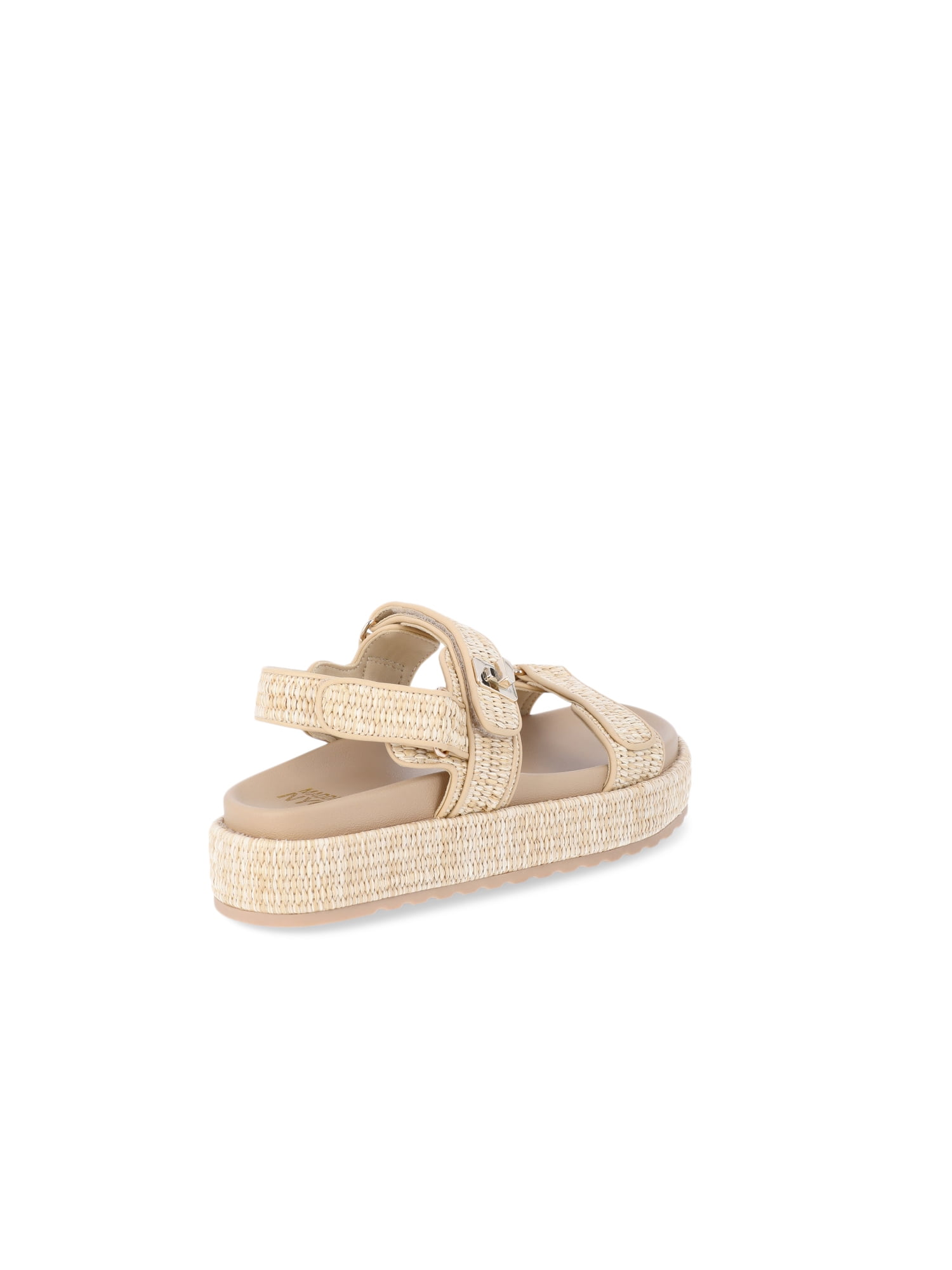 Madden NYC Women’s Raffia Flatform Sandals with Adjustable Straps