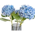 thumbnail image 5 of 3pcs Artificial Hydrangea Silk Flowers Bouquet Stunning Hand Touch Resilient Perennial Flora Shrub for Outdoor Indoor Wedding Christmas Home Decor (18.5inch, Blue),Blue,18.5inch, 5 of 6
