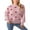 03 Pink, variant on Valentines Sweaters for Women Mock Neck Lantern Sleeve Cute Heart Sweater Casual Loose Knitted Warm Pullover Top