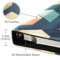thumbnail image 3 of FORMRS 3 Ring Photo Album 4"x6" Self Adhesive Large Capacity PU Leather Cover, Blue Cubes, 3 of 8