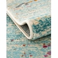 thumbnail image 5 of Unique Loom Budapest Collection Area Rug - Buda (5' 1" Round Blue/Gray), 5 of 9