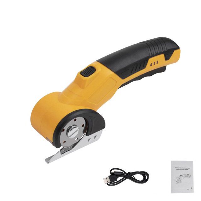 Electric Box Cutter, Cordless Electric Scissors With Safety Lock, USB Rechargeable Cardboard Cutter for Packages Leather Plastic, E-lectric Box C-utter for Cardboard, Fabric, Leather, Plastic