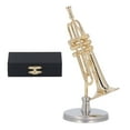 thumbnail image 2 of Mini Trumpet Toy, Exquisite Design Romantic Vibes Trumpet Replica Spray Painted  For Car 2.56in,3.54in, 2 of 8
