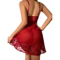 thumbnail image 5 of STARVNC Women Lingerie Deep V Neck Backless Lace Mesh Stitching Dress Sleepwear, 5 of 6