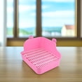 thumbnail image 4 of OULII Indoor Pet Toilet and Litter Training Restroom for Hamsters Rabbits Chinchillas Ferrets Guinea Pigs 1 Set Pink, 4 of 8