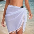 thumbnail image 6 of Multifunction Beach Covering Up Women Skirt Beachwear with Decorative Fringes for Holiday Look, 6 of 9