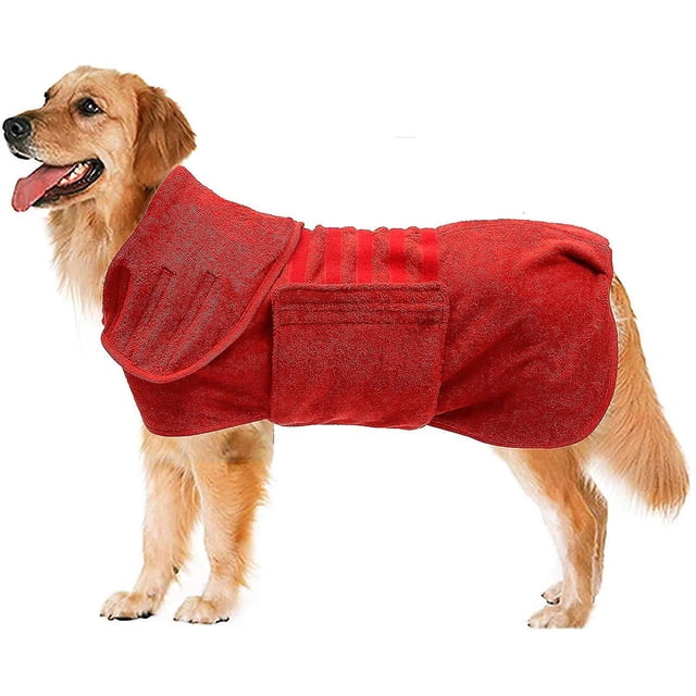 CHAO Abrigo de secado para perros, bolsas de secado rápido para mascotas, toalla absorbente, bata de baño para gatos, toalla, ropa de dormir, regalosxl