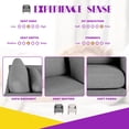 thumbnail image 4 of Coewske Upholstered Accent Arm Chair Modern Single Sofa w/ Pillow & Metal Legs Living Room Bedroom Office Dark Grey, 4 of 4
