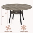 thumbnail image 3 of Huisuilinss Round Dining Table For 4-6 People,47" Farmhouse Circle Kitchen Table,Modern Round Dining Room Table,Round Dinner Table With Storage Shelf For Kitchen Living Room (Table Only), 3 of 7