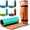 Orange/Green, variant on SOWKT Lily Pad 9x6 ft Floating Mat for Lakes and Pools