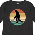 thumbnail image 4 of Inktastic Hockey Player Retro Sunset Boys or Girls Long Sleeve Toddler T-Shirt, 4 of 5