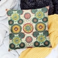thumbnail image 2 of BANET  Throw Pillow Covers Green Vintage Traditional Bohemian Floral Pattern Short Plush Pillowcase Home Decor Cushion Case for Couch Sofa Bed, Super Soft &amp; Comfortable 20x20in, 2 of 5
