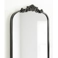 thumbnail image 4 of Kate and Laurel Arendahl Vintage Arched Tall Panel Mirror, 18 x 58, Antique Black, Traditional Baroque Full Length Mirror with Ornate Garland Inspired Crown for Bedroom Body Mirror Decor, 4 of 9