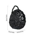 thumbnail image 3 of FeiFu Wall-Mounted Woven Flower Basket Organizer,Rattan Storage Pot for Indoor Plants, Office Decor, Space-Saving Display Black, 3 of 5
