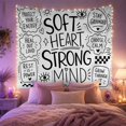 thumbnail image 2 of Moon Stars Soft with Heart Strong Mind Scale, Inspirational Illustration for Quote Lovers, Typography Wall Art, Valentine'S Day Gift, Tapestry Wall Hanging for Bedroom and Dorm, 2 of 7