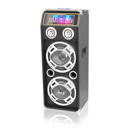 Two Way Speaker System - TW7067 1000W Disco Jam Powered Two-Way Bluetooth Speaker System with Flashing DJ Lights