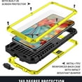 thumbnail image 2 of Samsung Galaxy S21 2021 Metal Case with Screen Protector, Dteck Outdoor Sports Military Heavy Duty Shockproof Sturdy Full Cover Hybrid Aluminum Metal Hard Case with Kickstand, Yellow, 2 of 7